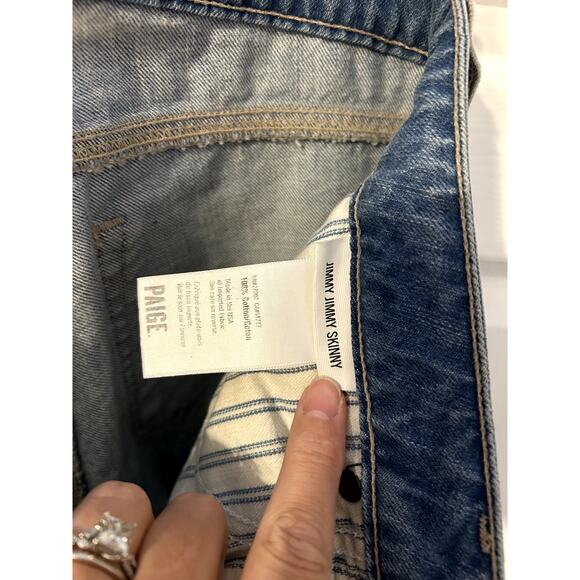 Paige Jimmy Jimmy Boyfriend Skinny Jeans, Size 28 - Picture 9 of 9